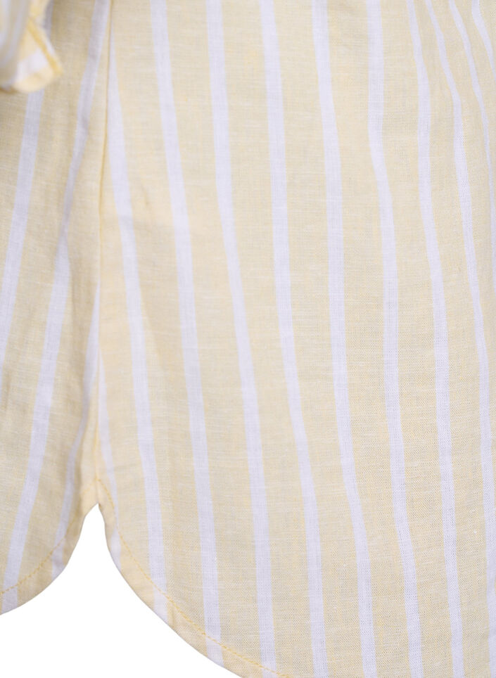 Paita pellavaa ja viskoosia, 3/4-hihoilla, Beige, Packshot image number 3