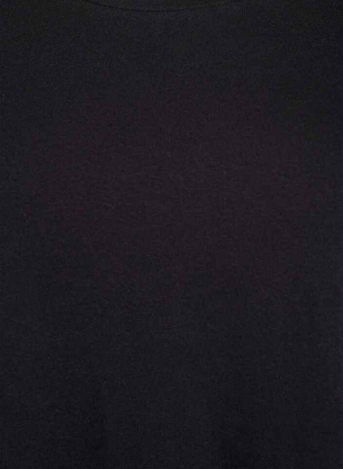 T-paita, jossa on englantilaista kirjontaa ja piparkakkureuna, Musta, Packshot image number 2