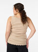 Pitsikoristeinen yl&auml;osa, Beige, Model image number 2