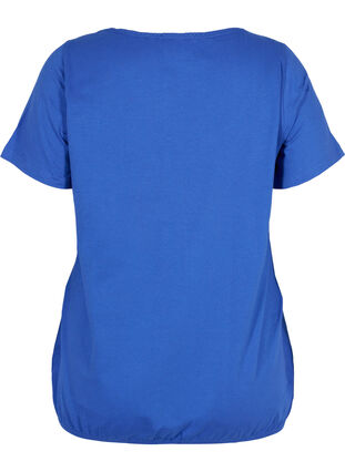 Puuvillainen t-paita lyhyillä hihoilla, Dazzling Blue, Packshot image number 1