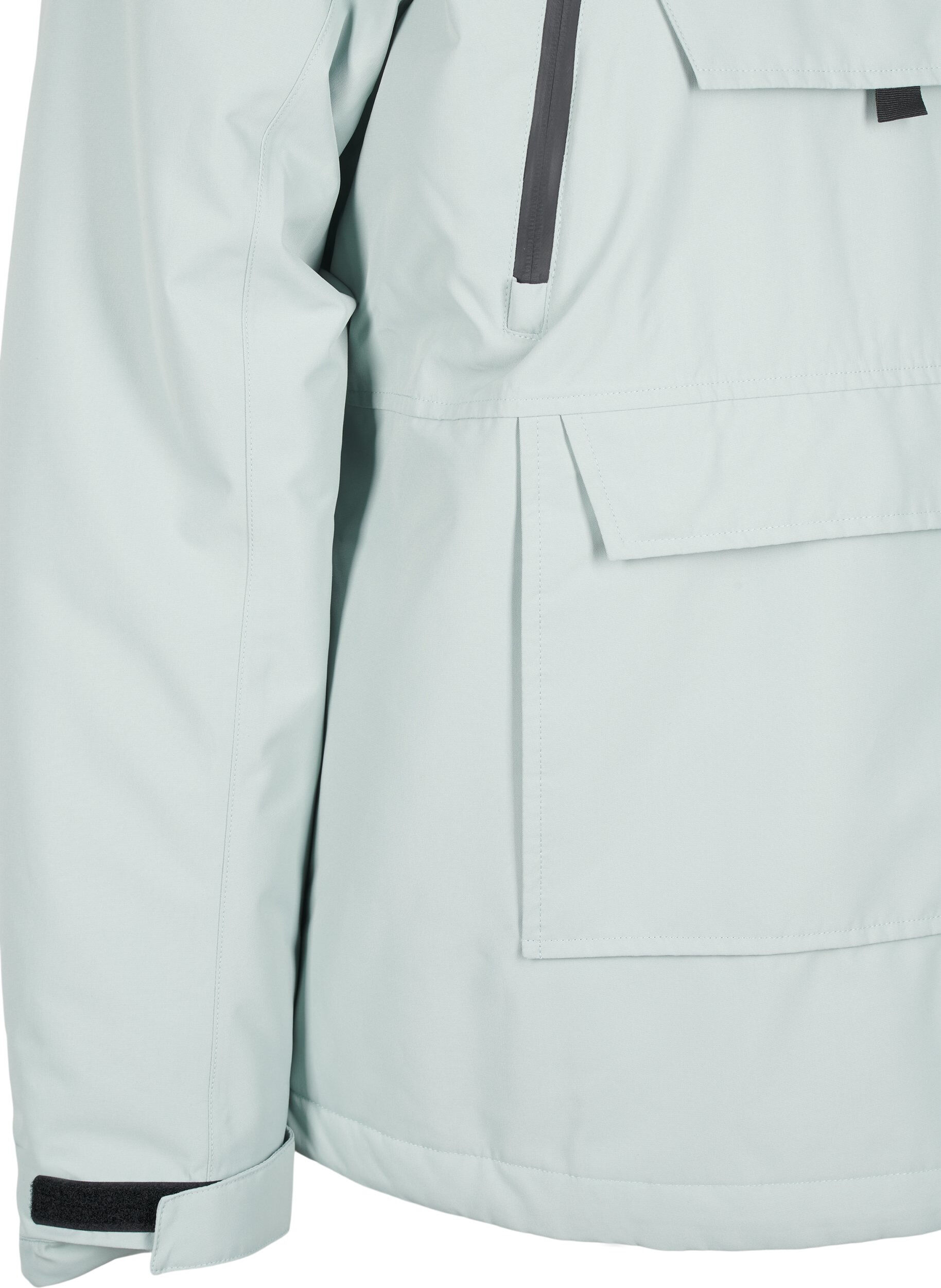 Zizzi Toiminnallinen hiihtoanorakki hupulla, Vihre&auml;, Packshot image number 3