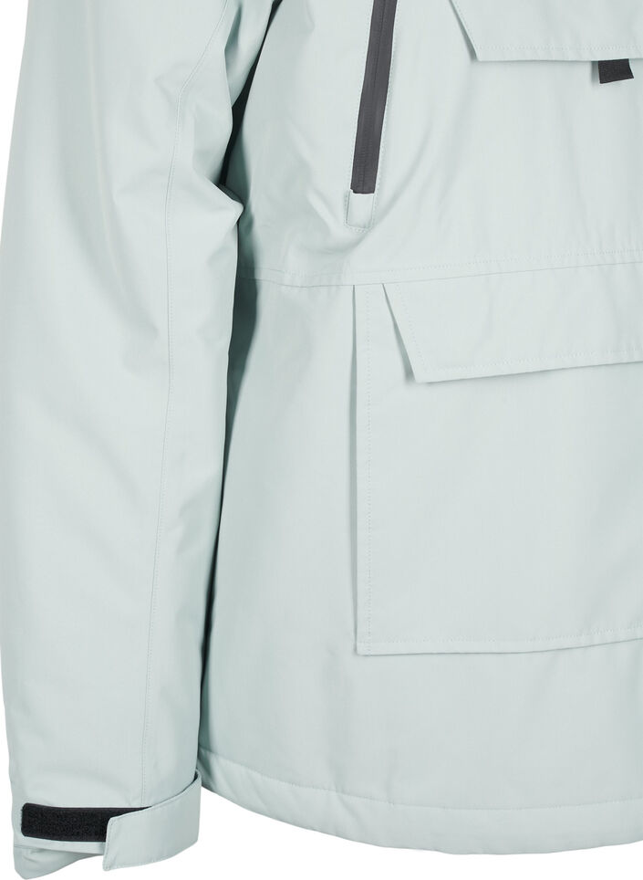 Toiminnallinen hiihtoanorakki hupulla, Vihreä, Packshot image number 3