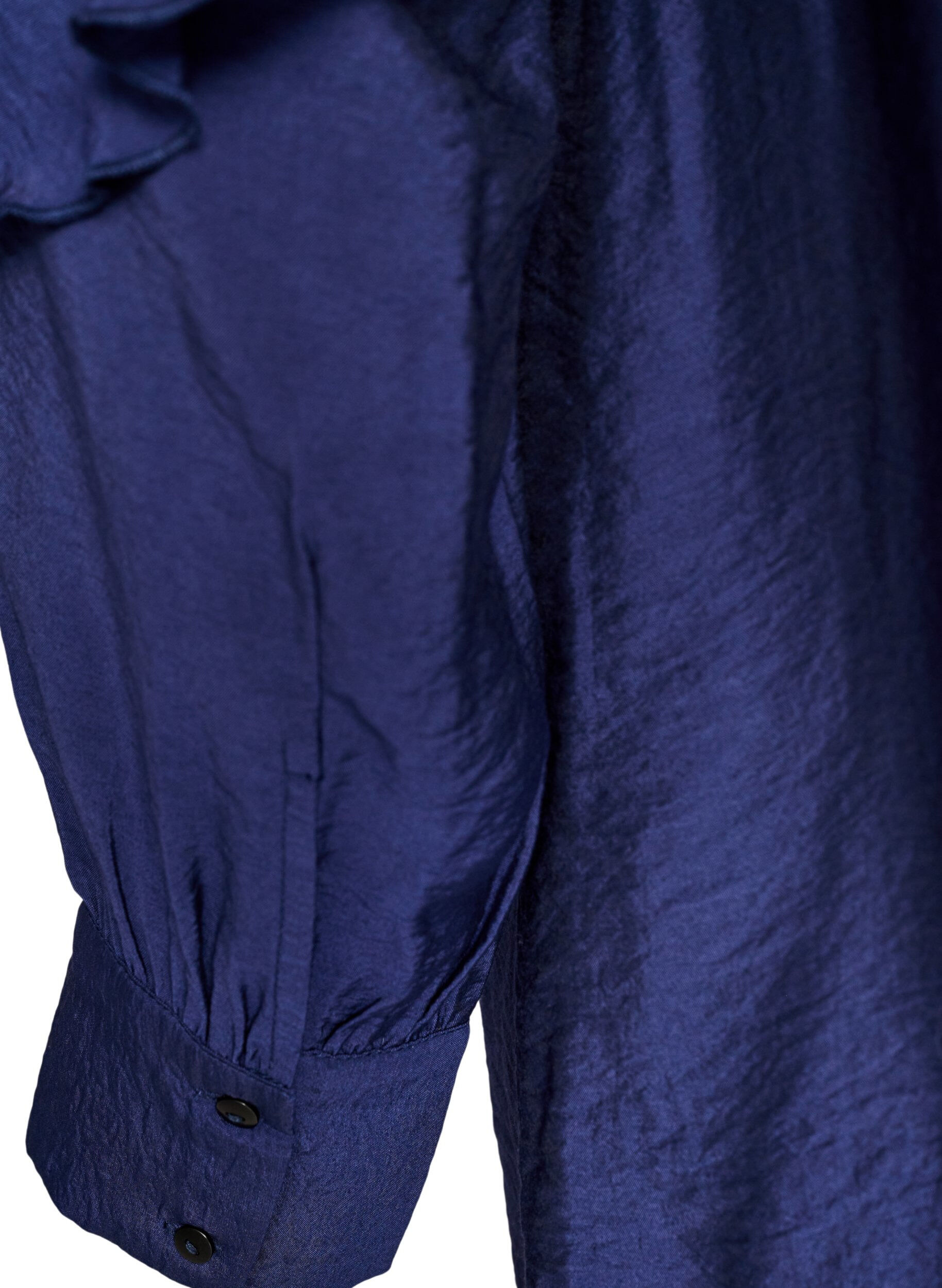 ZizziViskoosimekko r&ouml;yhel&ouml;ill&auml; ja solmimisnauhoilla, Sininen, Packshot image number 3