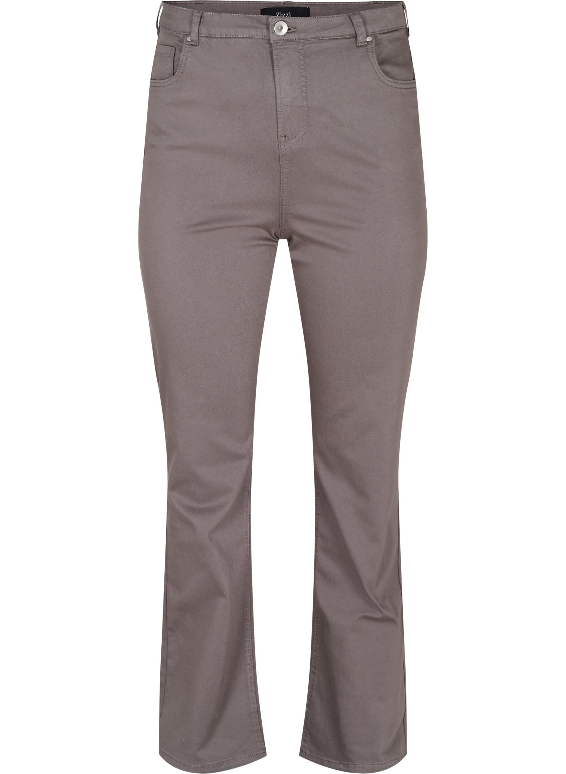 Zizzi Leve&auml;lahkeiset farkut erityisen korkealla vy&ouml;t&auml;r&ouml;ll&auml;, Harmaa, Packshot image number 0