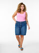 Yksiv&auml;rinen perus paita puuvillasta, Vaaleanpunainen, Model image number 1
