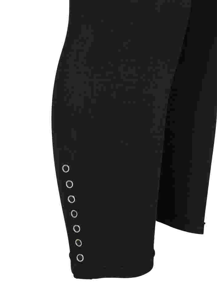 3/4-leggingsit napeilla, Black, Packshot image number 3