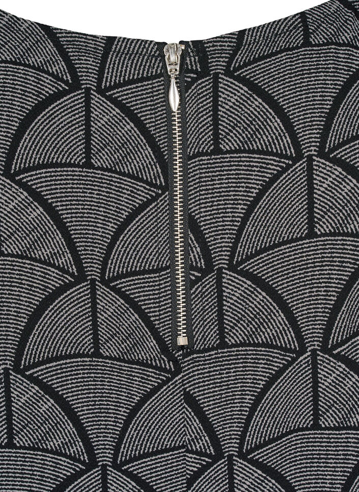 Lyhythihainen pusero kukkaprintillä, Black Grey Graphic , Packshot image number 5