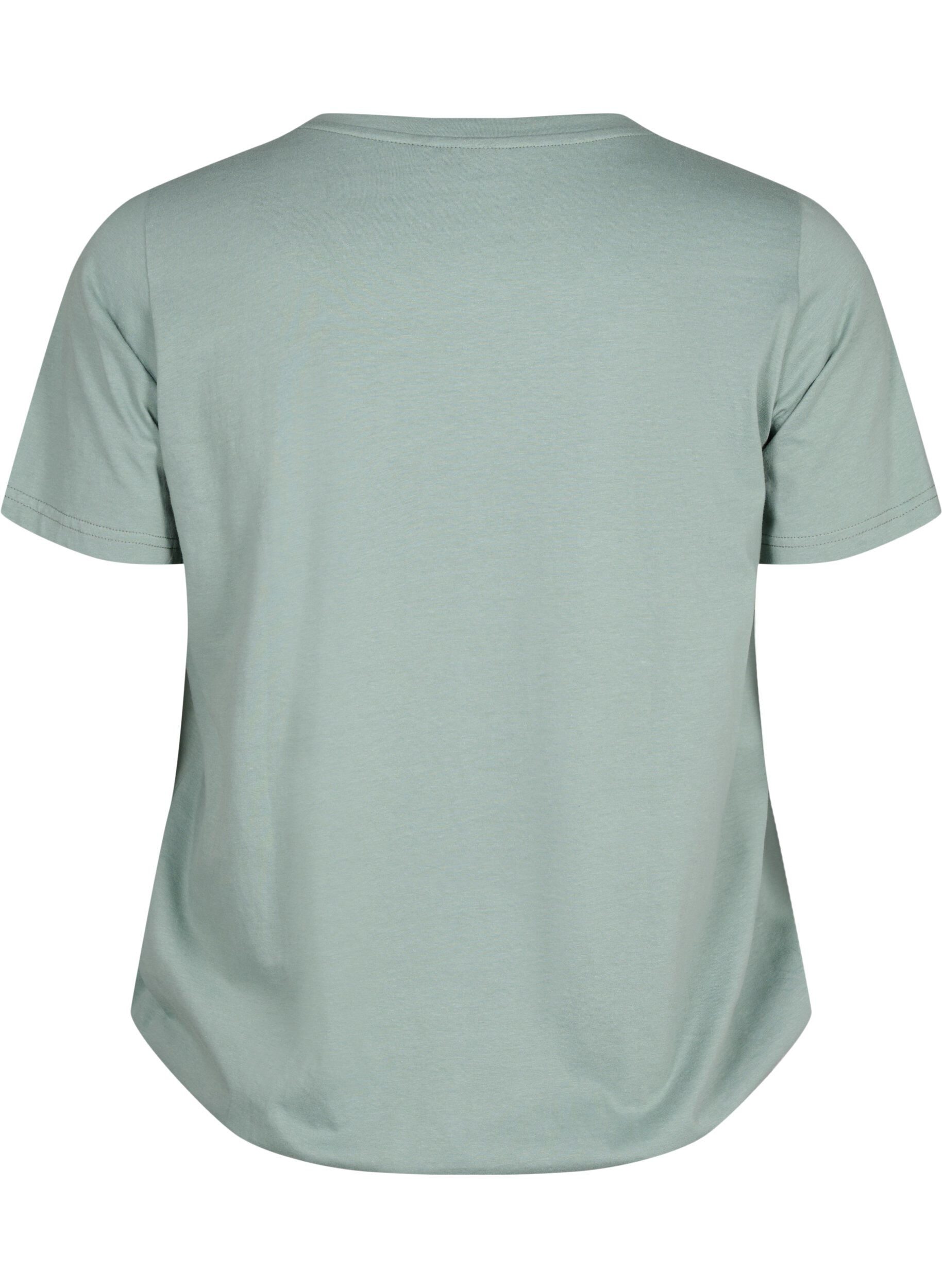 Zizzi Lyhythihainen puuvillainen t-paita joustoreunuksella , Chinois G. W. Live, Packshot image number 1