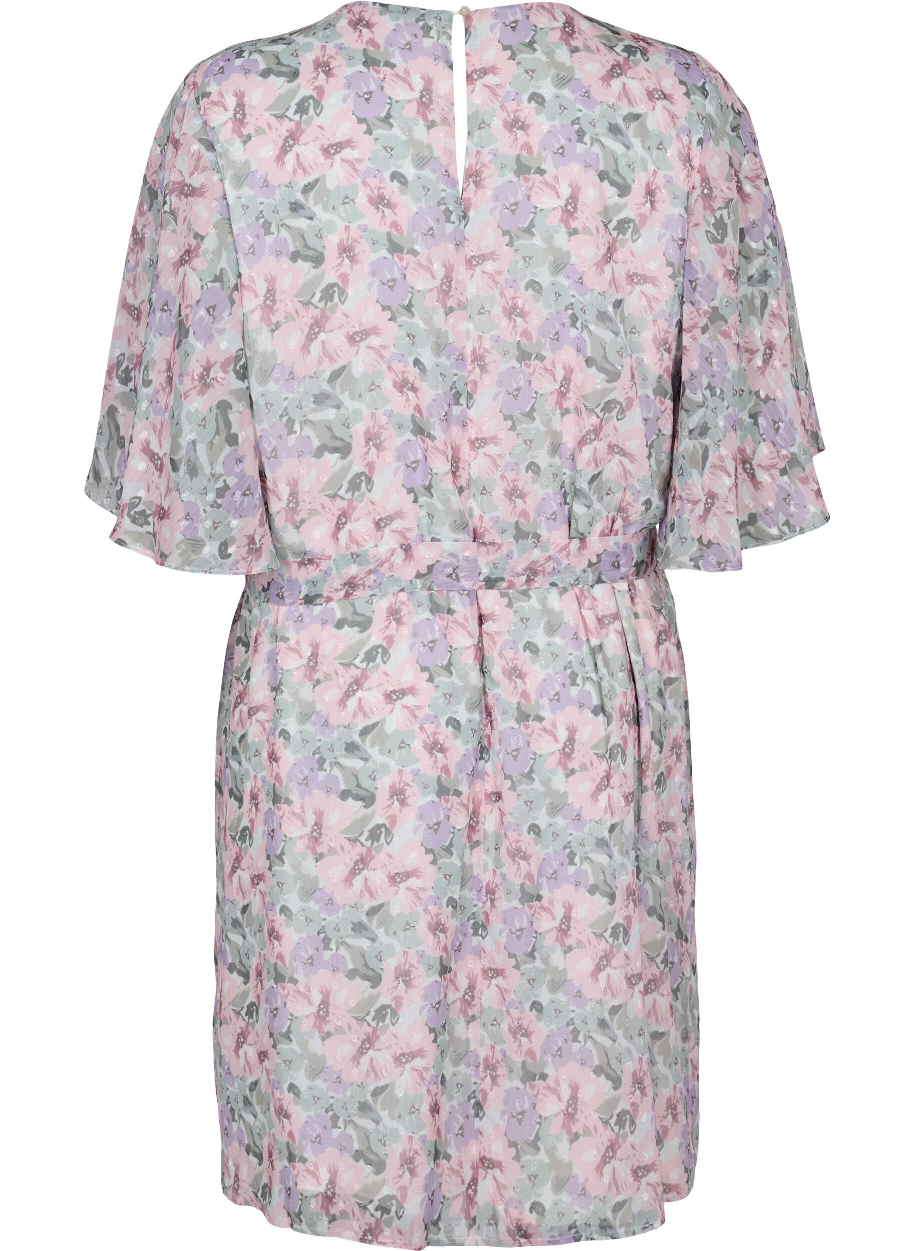 ZizziKukallinen mekko nauhalla, Flower AOP, Packshot image number 1
