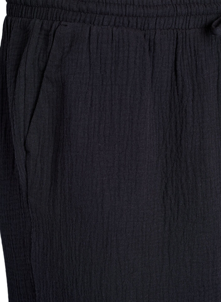 Culotte-housut, joissa on korkea vy&ouml;t&auml;r&ouml;, Musta, Packshot image number 2