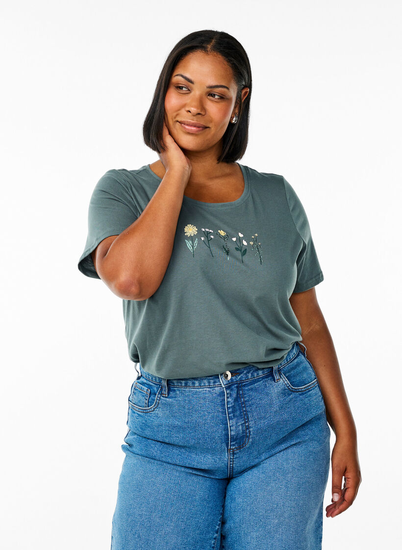 FLASH - T-paita motiivilla, Vihreä, Model image number 0