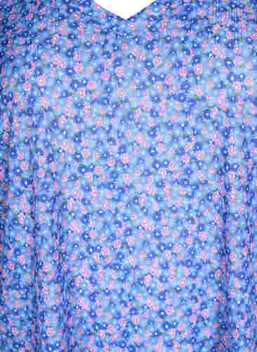 FLASH - T-paita kuosilla ja v-aukolla, Blue Rose Ditsy, Packshot image number 2