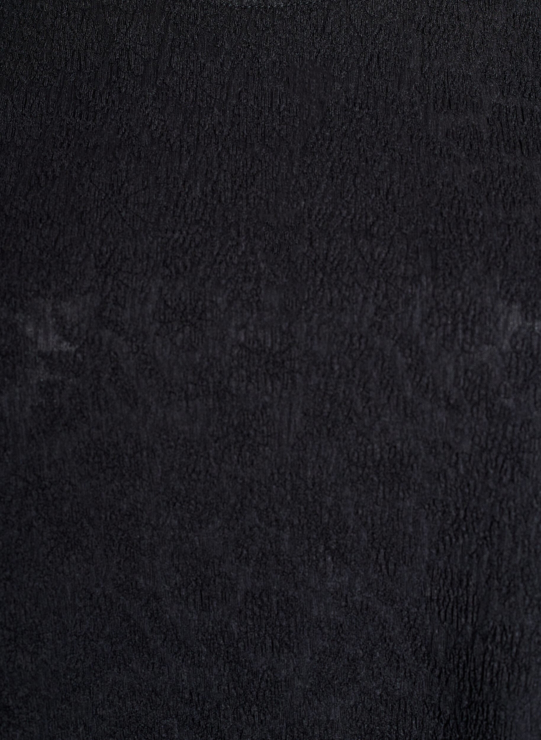 Zizzi Strukturoitu lyhythihainen pusero, Musta, Packshot image number 2