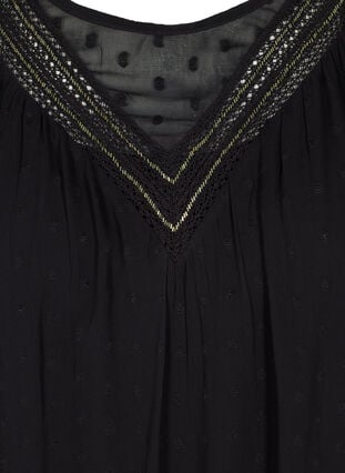 Pitkähihainen pusero yksityiskohdilla, Black, Packshot image number 2