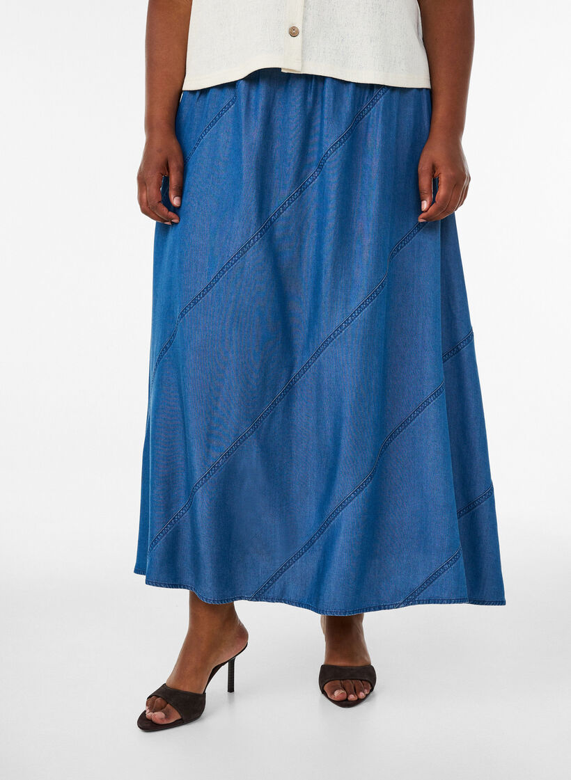 Denim-look maxi -hame TENCEL&trade; Lyocellista, Sininen, Model image number 2