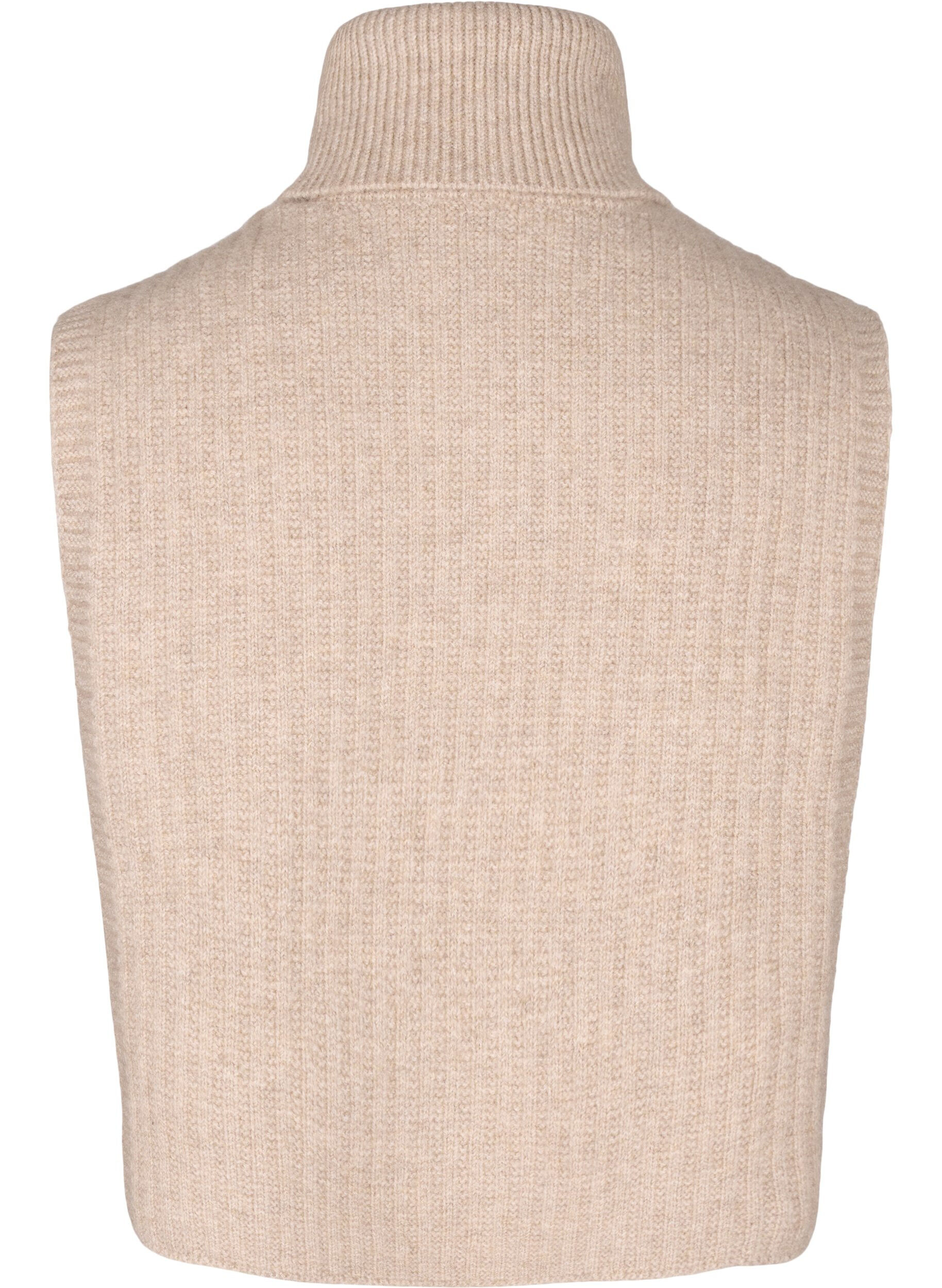 Zizzi Kaulal&auml;mmitin joustinneuleesta, Silver Mink, Packshot image number 1