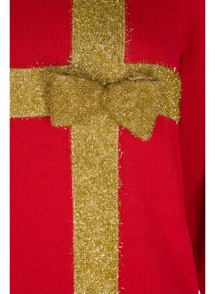 Jouluneule lurexilla, Red W/gold lurex, Packshot image number 3