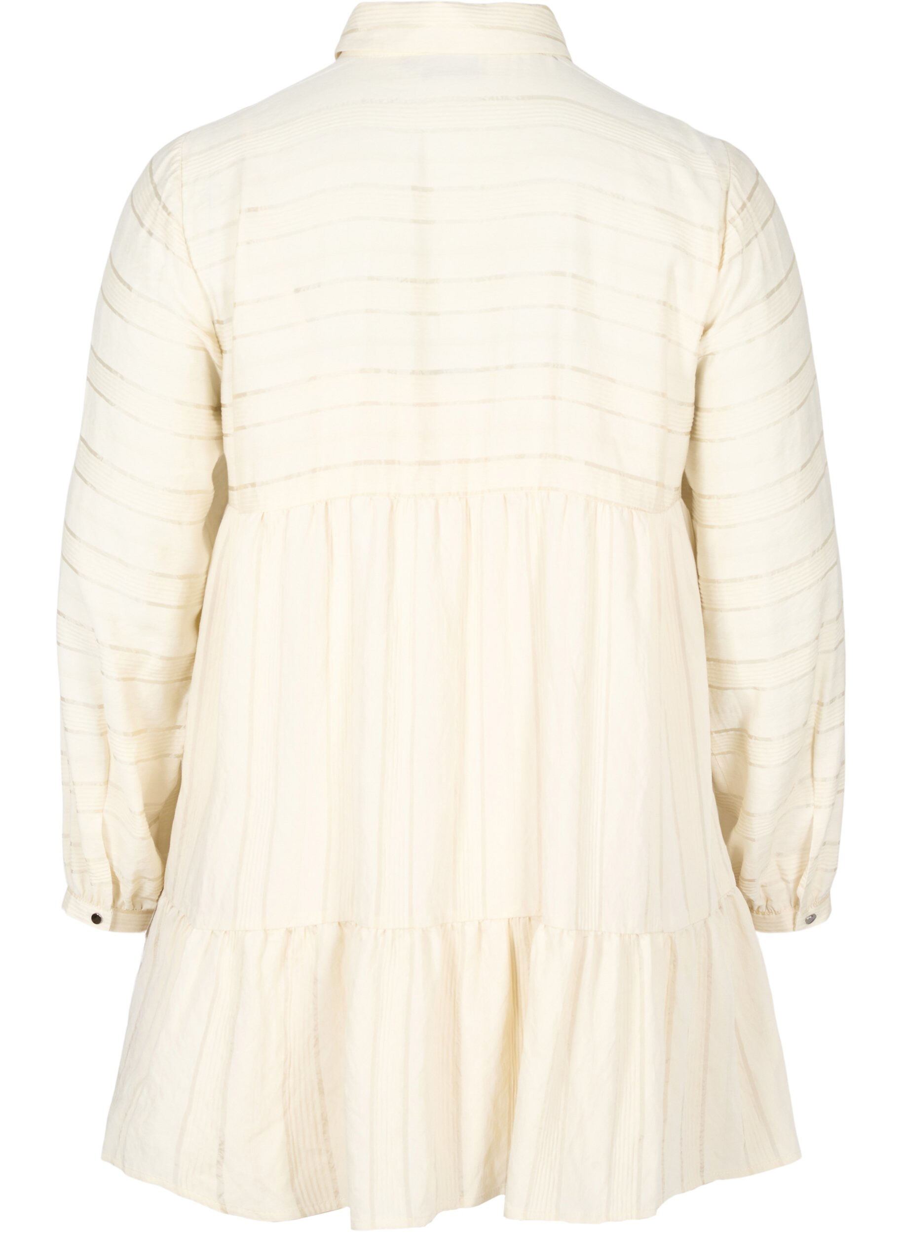 Zizzi Viskoositunika kuviolla, napeilla ja pitkill&auml; hihoilla , Fog, Packshot image number 1