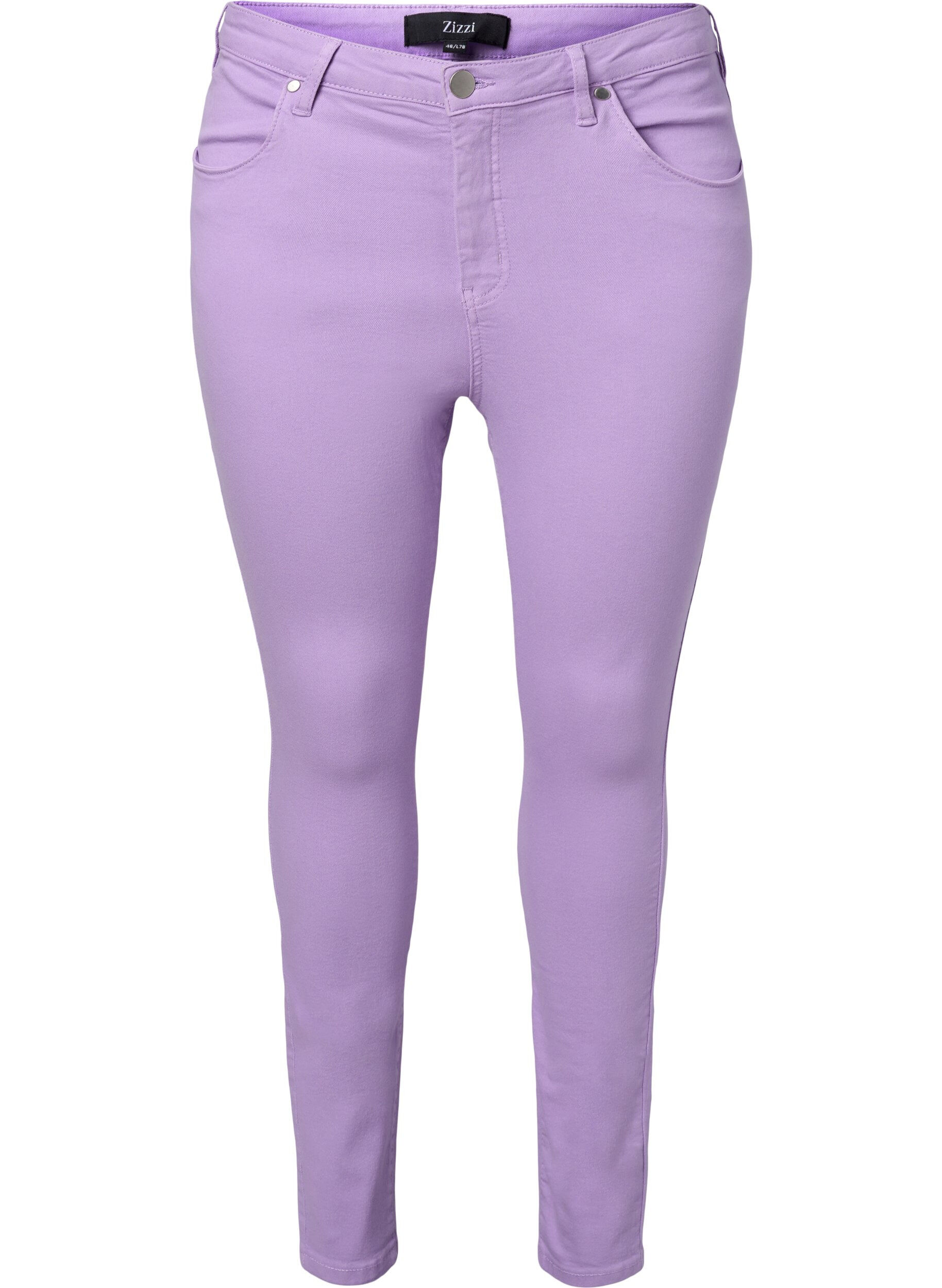 Zizzi Korkeavy&ouml;t&auml;r&ouml;iset Amy farkut super slim fit -mallissa, Lavender, Packshot image number 0