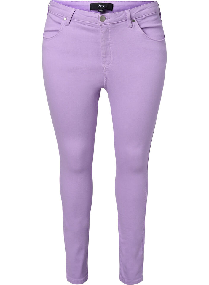 Korkeavyötäröiset Amy farkut super slim fit -mallissa, Lavender, Packshot image number 0