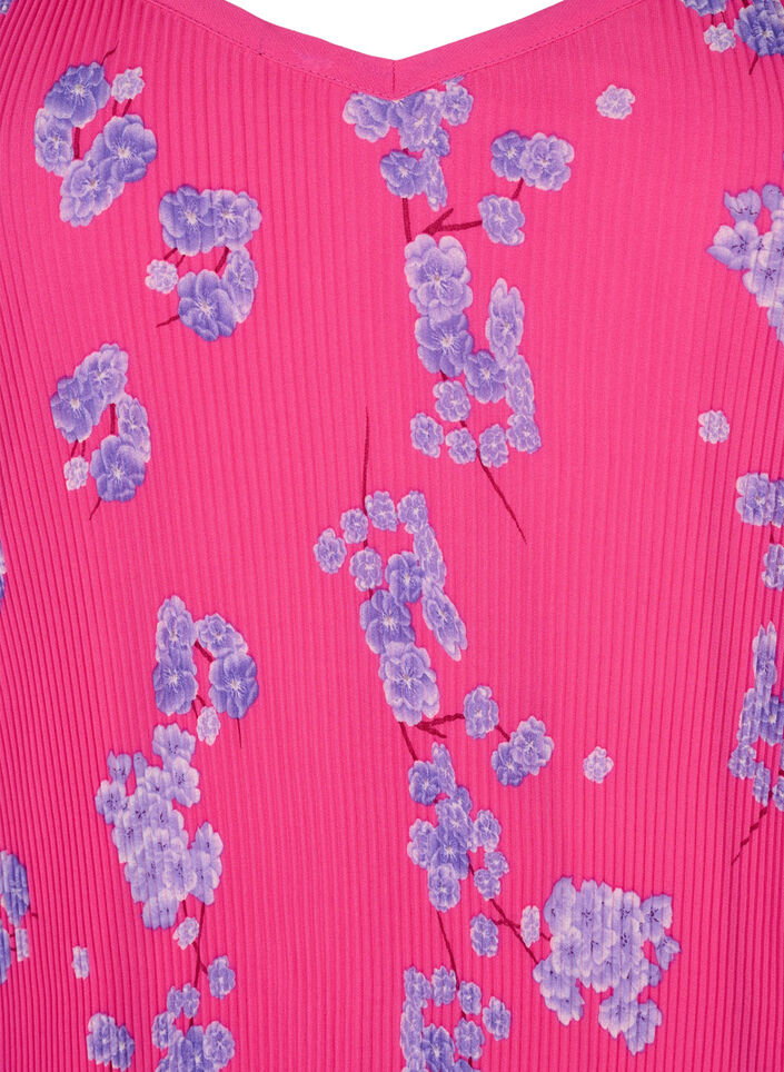 Pliseerattu hihaton toppi, Beetroot Purple AOP, Packshot image number 2