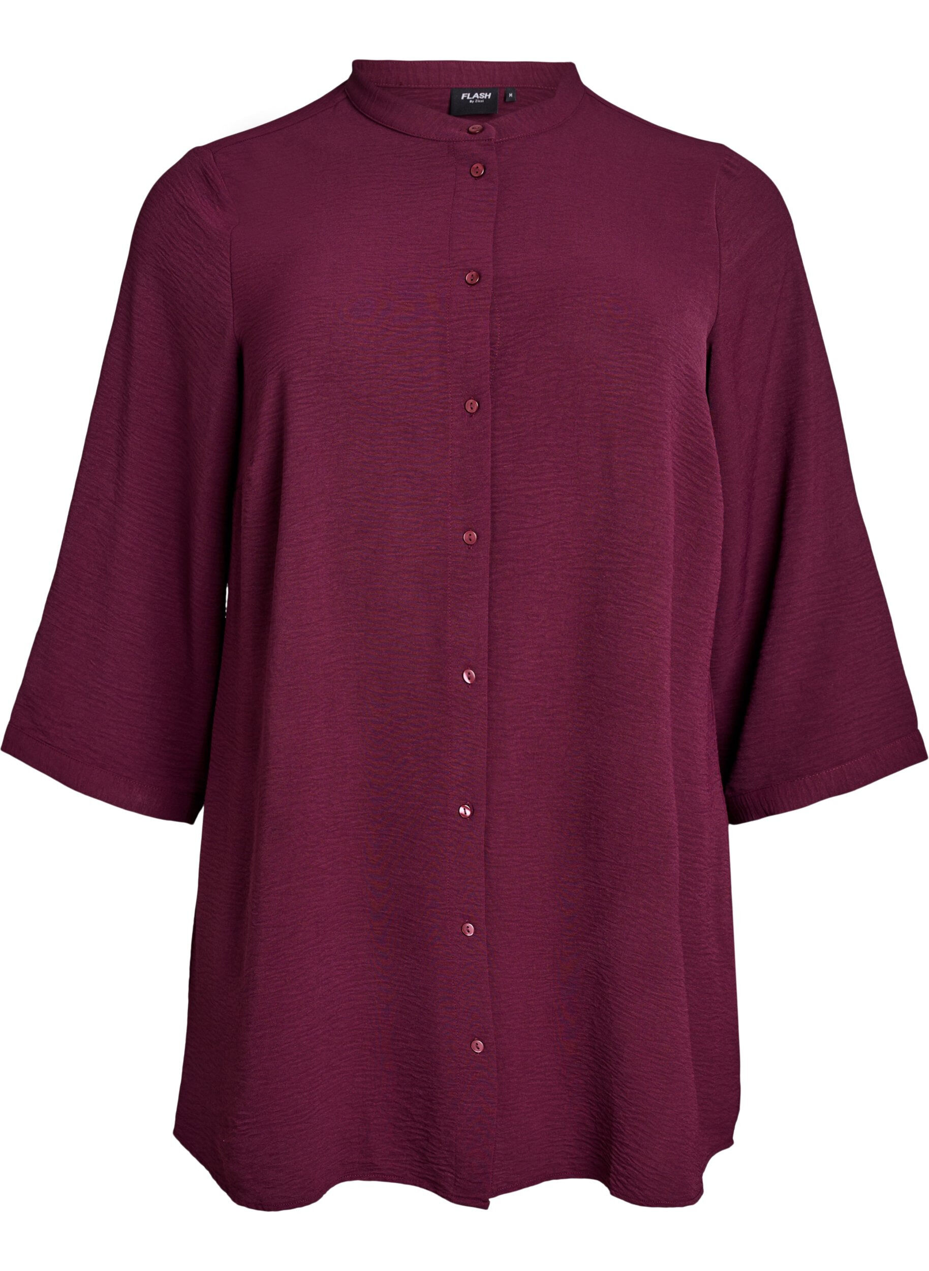 ZizziTunika 3/4-hihoilla, Tumma Bordeaux, Packshot image number 0