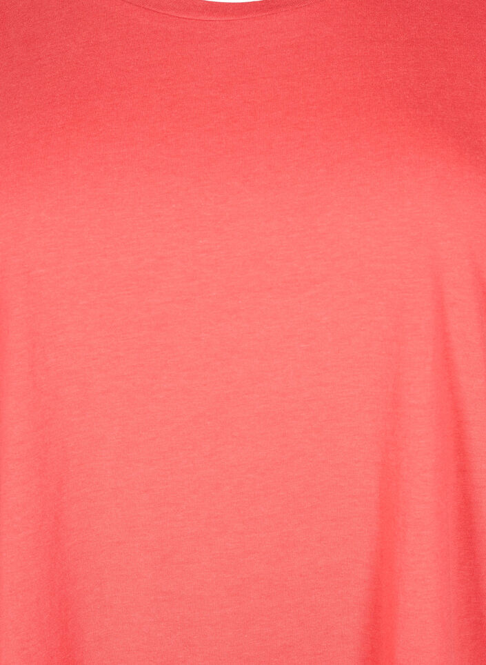 Lyhythihainen puuvillasekoitteinen T-paita, Punainen, Packshot image number 2