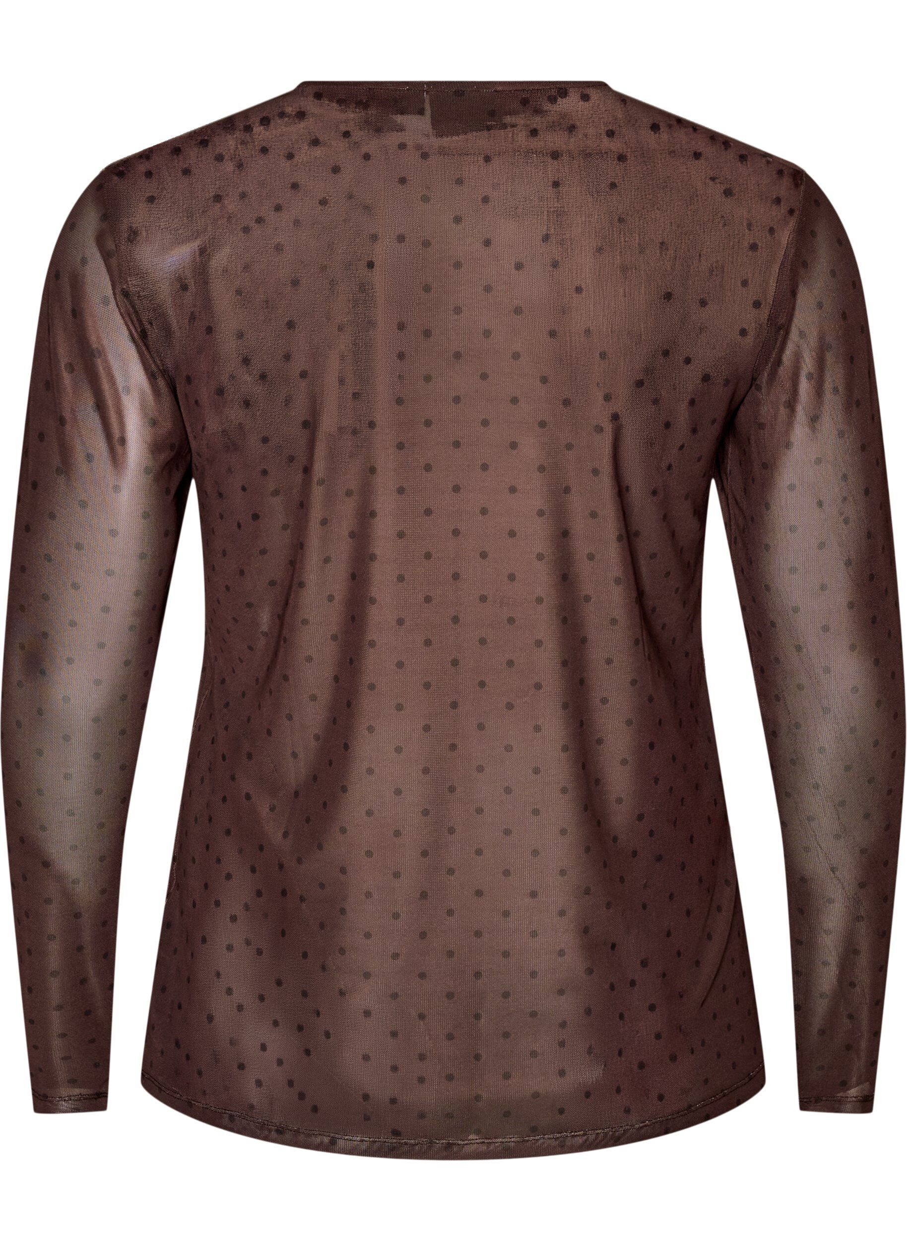 ZizziMesh-pusero printill&auml;, Ruskea, Packshot image number 1