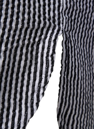 Lyhythihainen puuvillapaita raidoilla, Black Stripe, Packshot image number 3