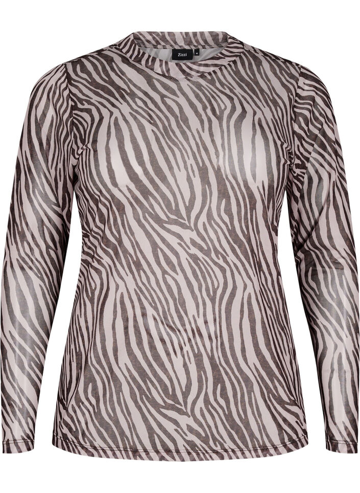 Mesh-toppi seeprakuosilla, Musta, Packshot image number 0