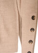 Neulepusero ribbineuloksella ja nappiyksityiskohdilla, Beige, Packshot image number 3