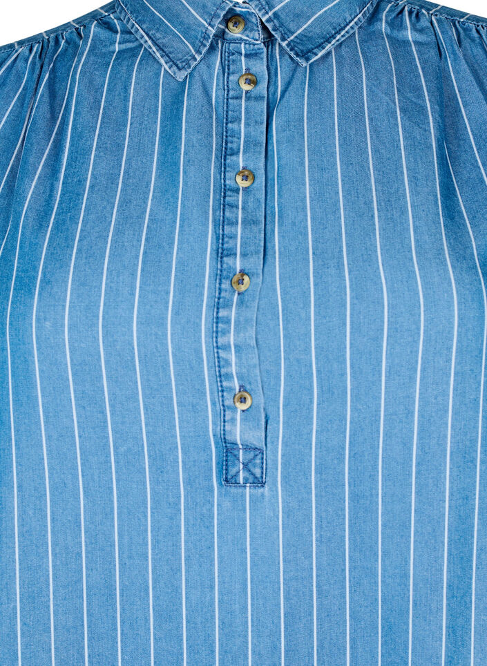 Raidallinen TENCEL™-farkkutunika, Sininen, Packshot image number 2