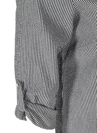 Raidallinen mekko puuvillasta , Black Stripe, Packshot image number 3