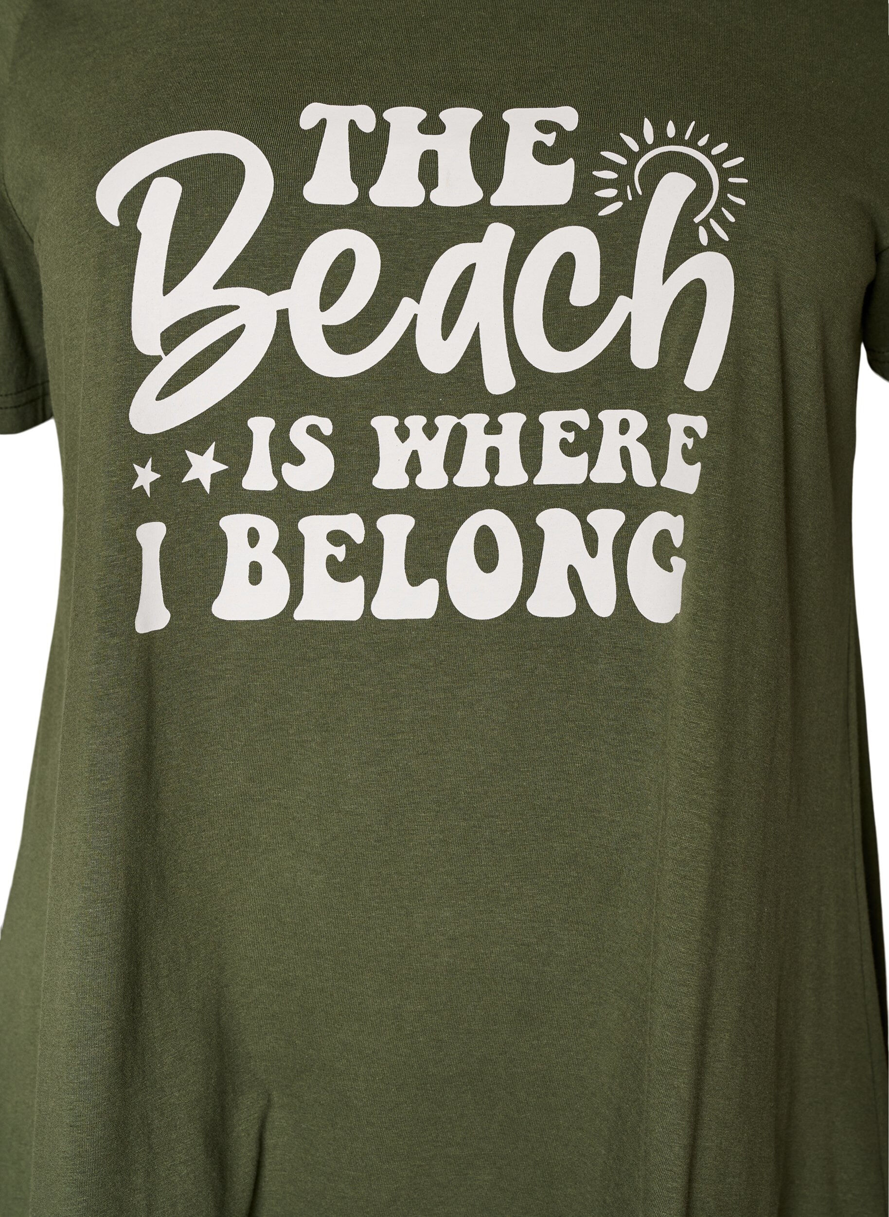 ZizziT-paita py&ouml;re&auml;ll&auml; p&auml;&auml;ntiell&auml; ja A-linjaisella mallilla, Vihre&auml;, Packshot image number 2