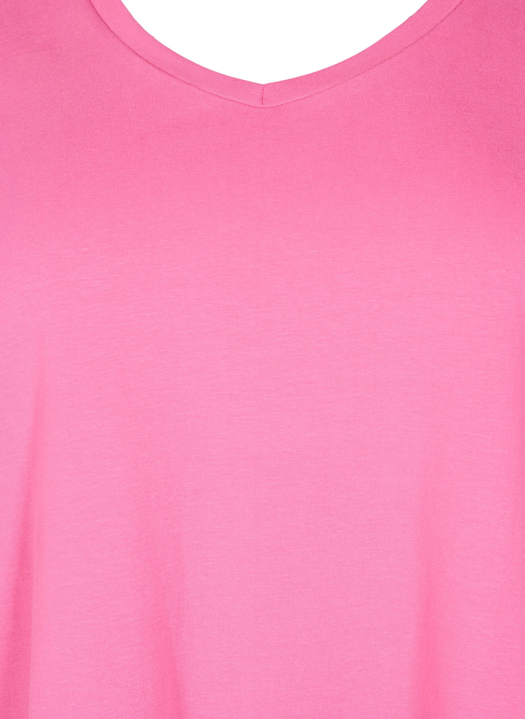 ZizziYksiv&auml;rinen perus t-paita puuvillasta, Vaaleanpunainen, Packshot image number 2
