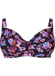 Kaarituelliset bikiniyl&auml;osa kuosilla, Violetti