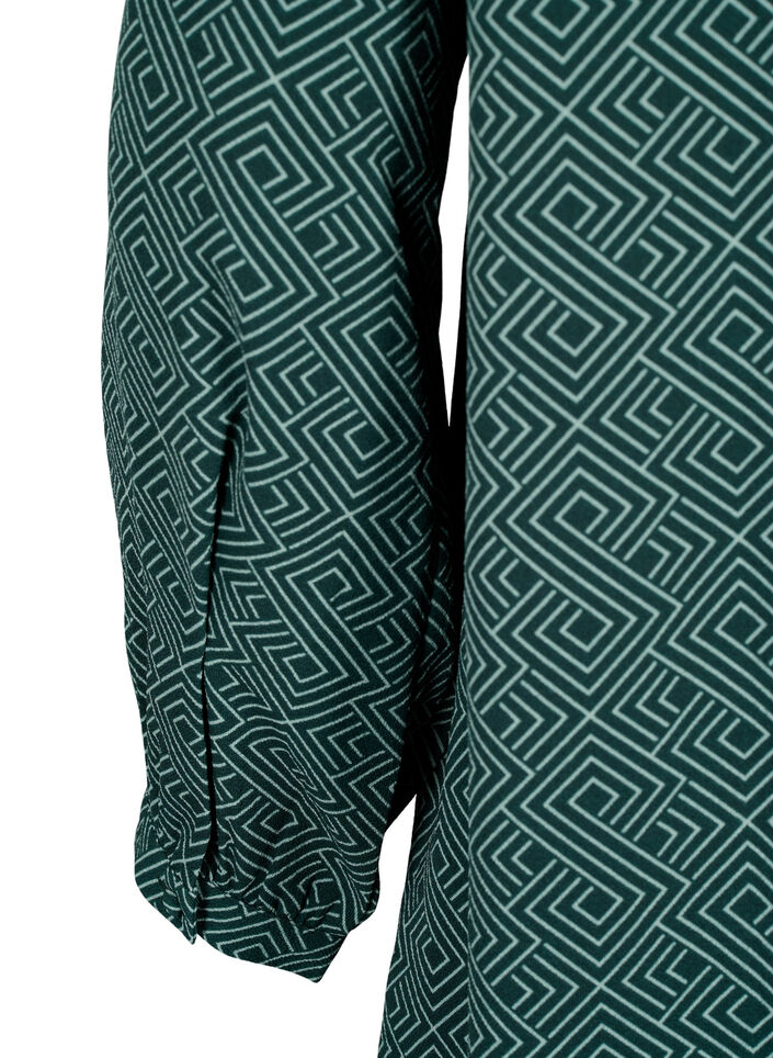 V-kauluksellinen mekko kuviolla, Scarab Graphic AOP, Packshot image number 3