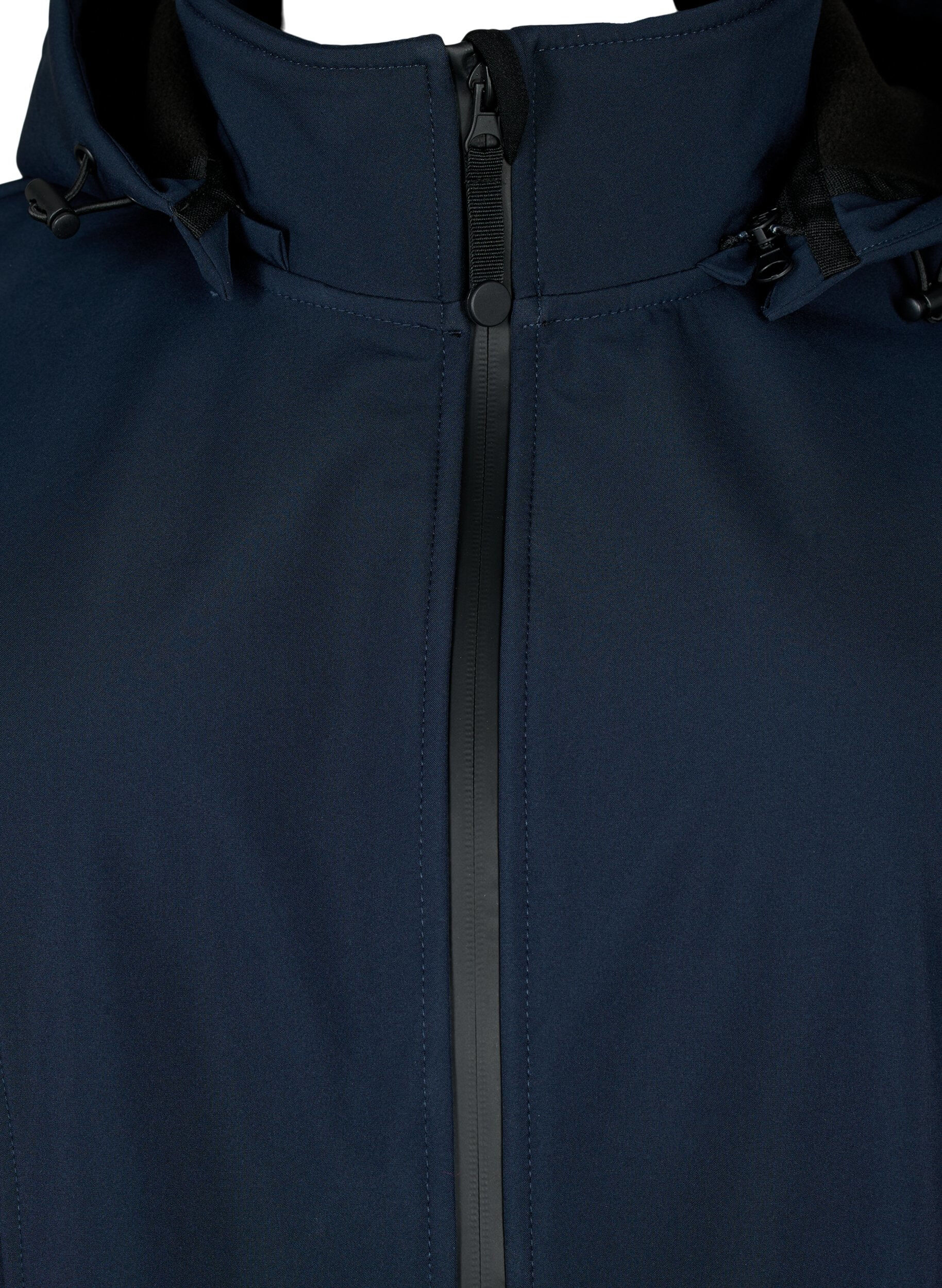 ZizziLyhyt softshell-takki irroitettavalla hupulla, Sininen, Packshot image number 2