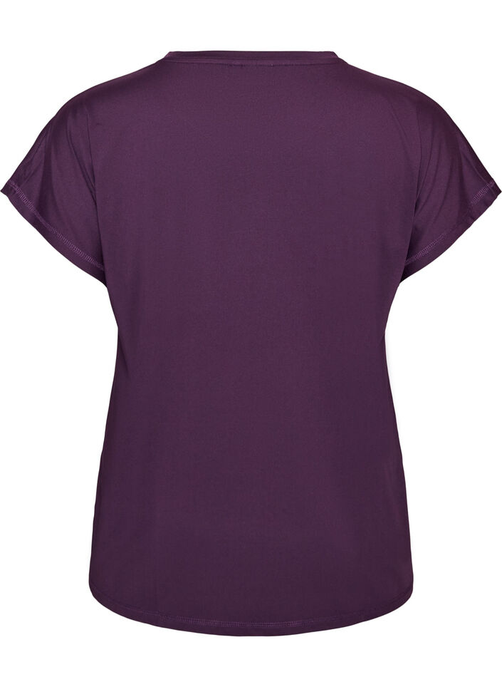 Yksiv&auml;rinen treeni-T-paita, Violetti, Packshot image number 1