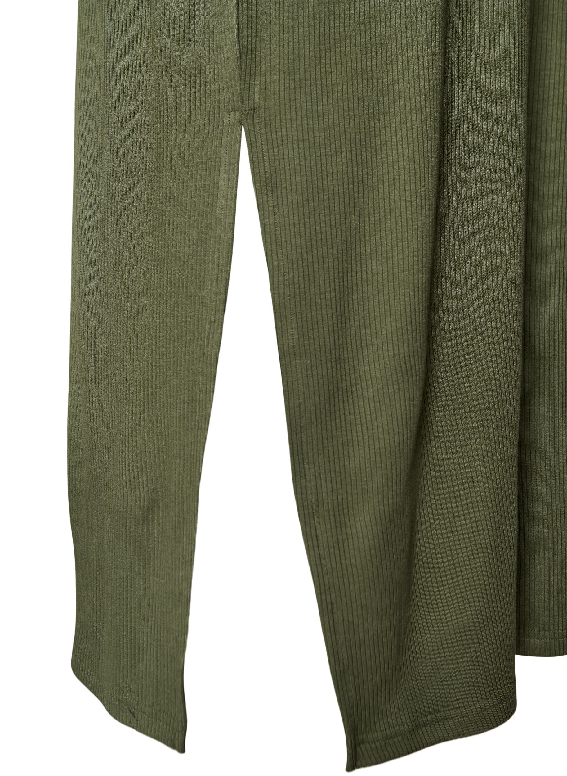 ZizziHihaton ribattu mekko viskoosista, Vihre&auml;, Packshot image number 3