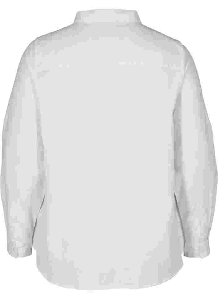 Pitkähihainen paita puuvillasta , Bright White, Packshot image number 1