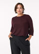 Pusero, jossa kalanruotokuvio ja kimallelanka, Tumma Bordeaux, Model image number 0