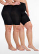 2 kpl push-up -shortsit 60 denierill&auml; ja muotoilevalla vaikutuksella, Musta, Packshot image number 0