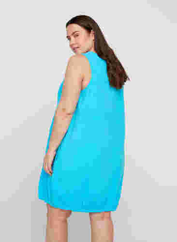 Hihaton mekko puuvillasta, River Blue, Model image number 1