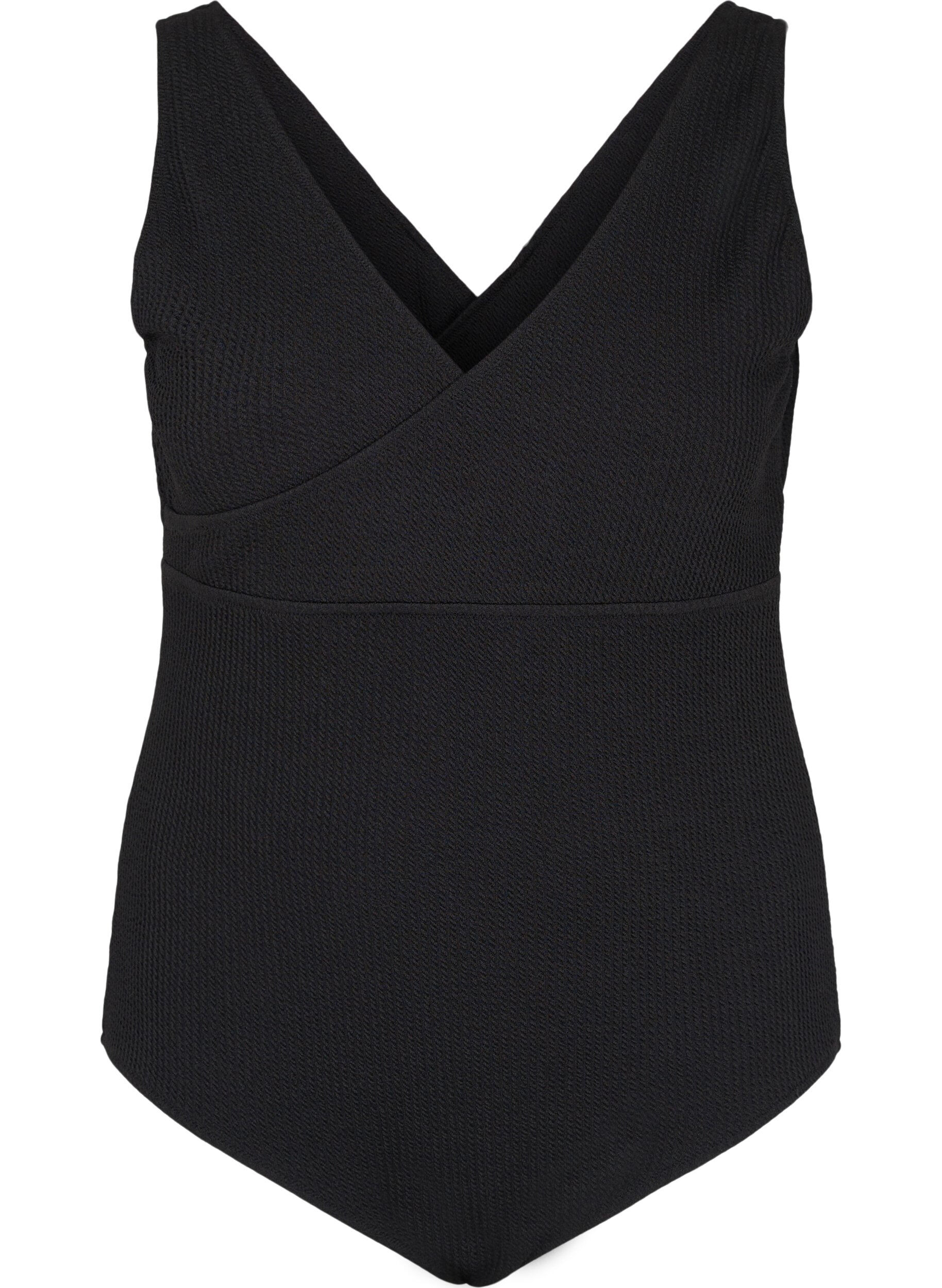 Zizzi Uimapuku kietaisu-uimapuku, Black, Packshot image number 0