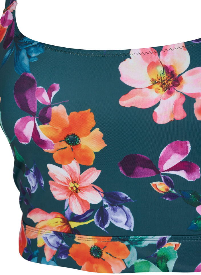 Kuosillinen bikiniyläosa säädettävillä olkaimilla, Meave Print, Packshot image number 2