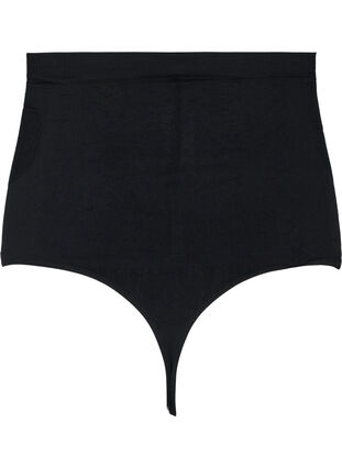 Korkeavyötäröiset shapewear-stringit, Black, Packshot image number 1