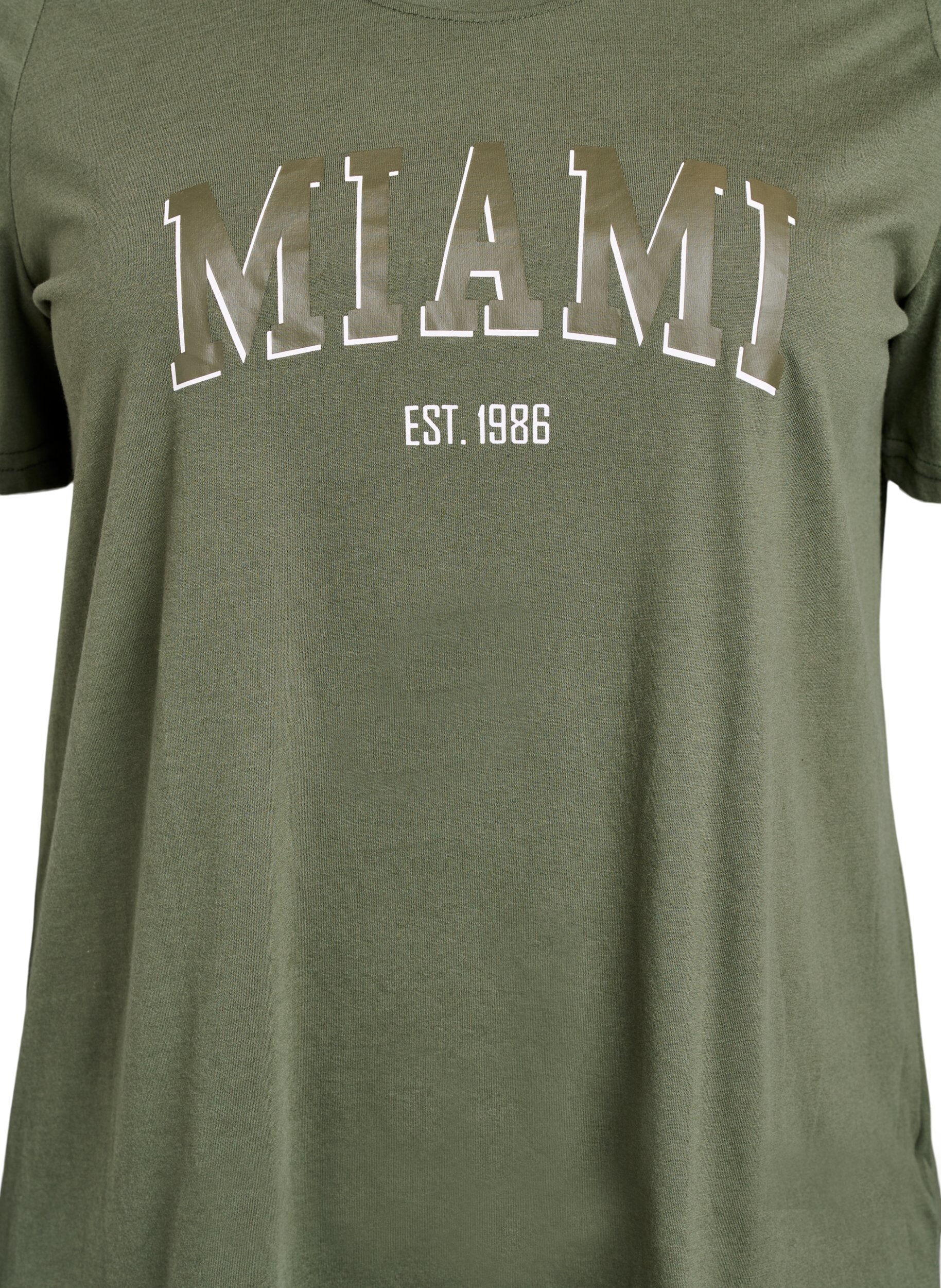 Zizzi FLASH - T-paita printill&auml;, Vihre&auml;, Packshot image number 2