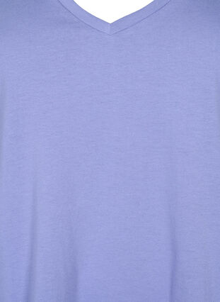Lyhythihainen t-paita v-pääntiellä, Lavender Viloet, Packshot image number 2