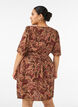 Mekko paisley-kuosilla ja solmittavalla vy&ouml;ll&auml;, Ruskea, Model image number 2